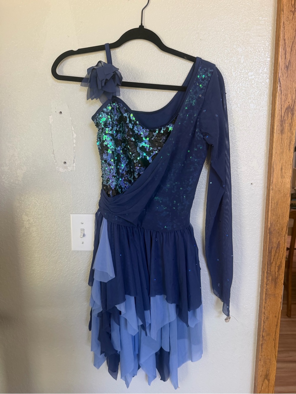 Navy Blue Sparkle Sequin Girls - Costume Dress